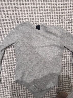 Gray Crewneck Sweater Bodysuit